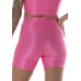 Shorts Bolso Canelado em Suplex Poliamida com LYCRA® Rosa Chicletes