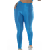 Legging Bolso Canelada em Suplex Poliamida com LYCRA® Azul Onix